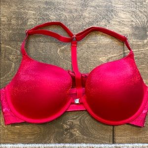 Pink push up lace bra